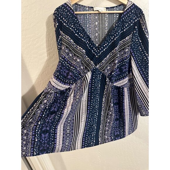 Weekend by Suzanne Betro Plus Size Paisley Boho Blouse - Picture 5 of 11